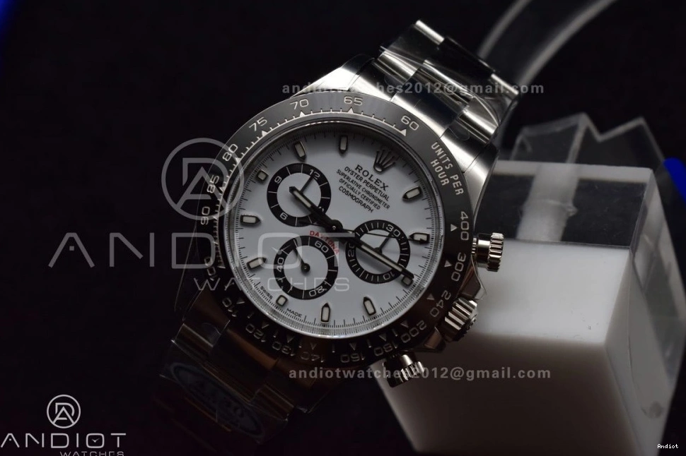 And 904L SS 4130 Daytona 116500 Clean Case White Bracelet Dial V3 0524